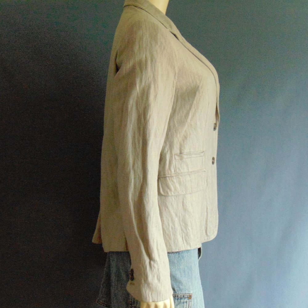 J. Crew Flax Beige Metallic Schoolboy Jacket 10 - Picture 5 of 8